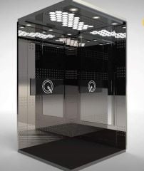 ASANSÖR ÖZEL SİYAH PASLANMAZ KABİN